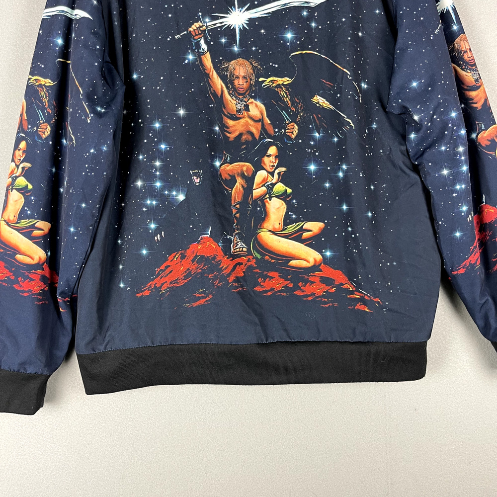 Unbranded Trippie Redd Sword Stone Bomber Jacket Mens Medium Full Zip Hip Hop - Picture 12 of 14